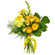 Yellow bouquet of roses and chrysanthemum. Rotterdam