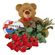 red roses with teddy and chocolates. Rotterdam