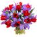 bouquet of tulips and irises. Rotterdam
